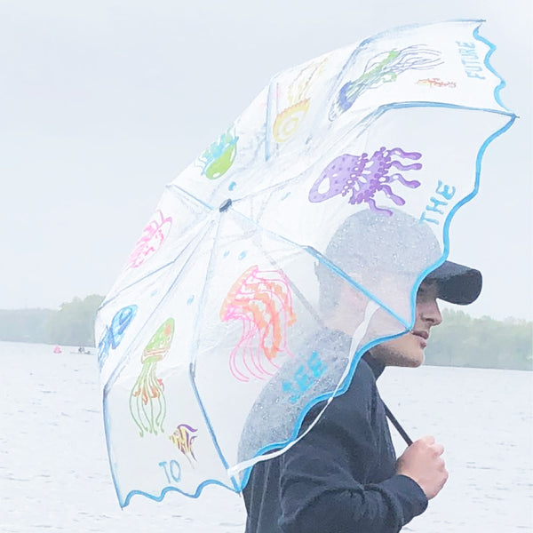 Transparent Jellyfish Folding Umbrella for Kids & Adults