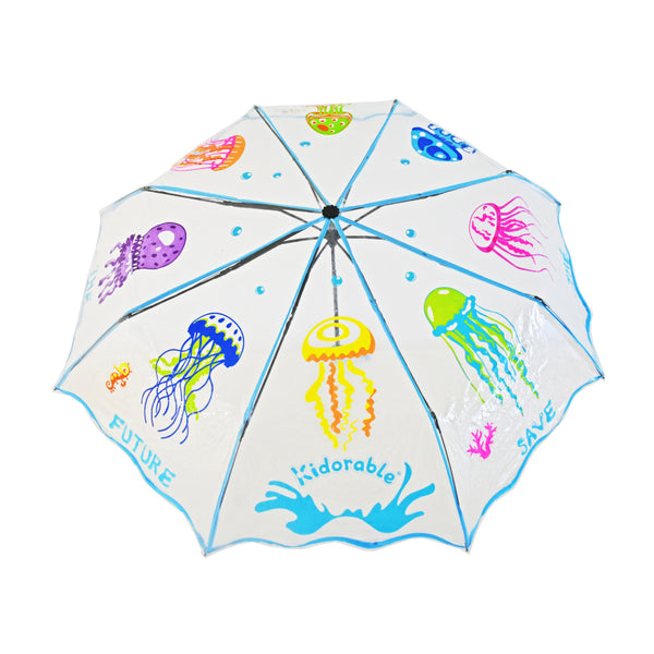 Transparent Jellyfish Folding Umbrella for Kids & Adults